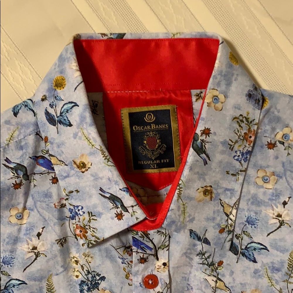 Oscar Banks Floral Print Shirt
